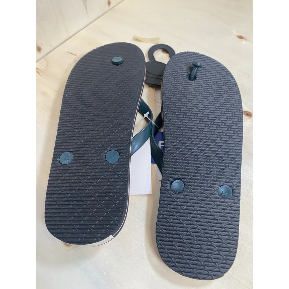 Detroit‎ Tigers MLB Baseball Flip Flops Sandals Blue Orange New Medium Mens 7-8